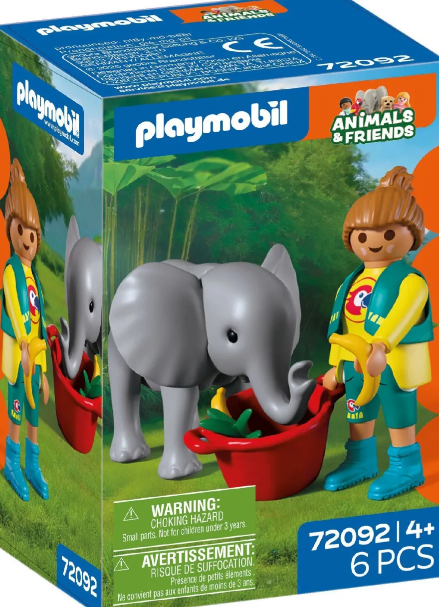 Playmobil® AnimalsAndFriends 72092 Zoo: Elefantenbaby und Pflegerin
