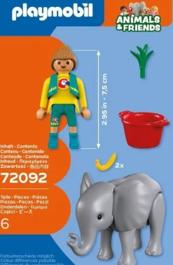 Playmobil® AnimalsAndFriends 72092 Zoo: Elefantenbaby und Pflegerin