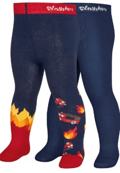 Playshoes Kinder Strumpfhose Feuerwehr (2er Set) Marine