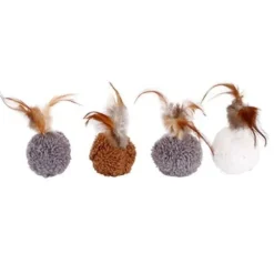 Plüschtiere Katzenminze Pluschballform mit Feder Plüsch spielzeug