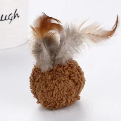 Plüschtiere Katzenminze Pluschballform mit Feder Plüsch spielzeug
