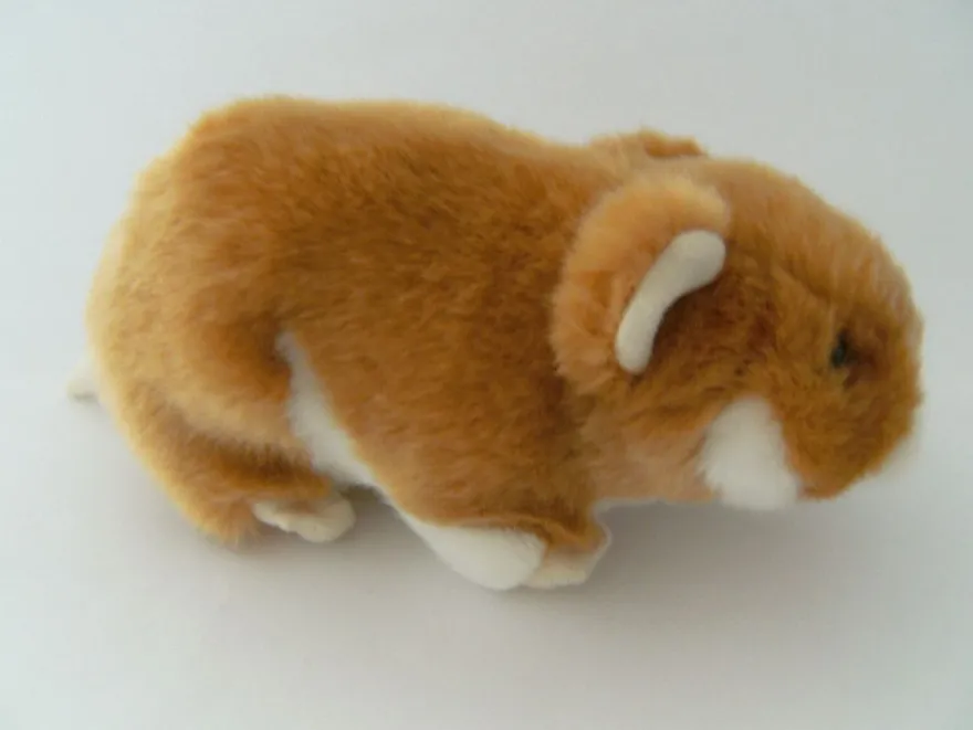 Plüschtier Hamster 18 cm beige Stofftier Kuscheltier Plüschtiere Tiere Haustiere