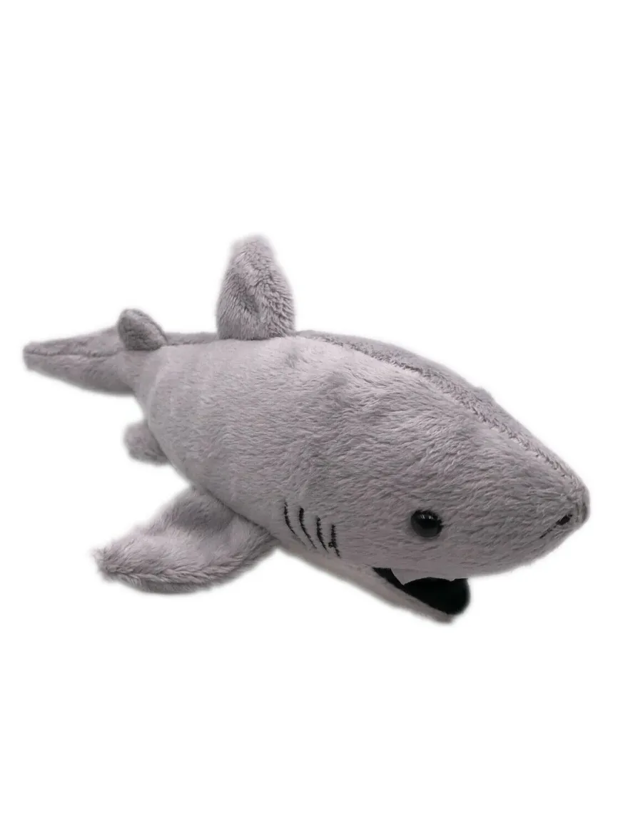 Plüschtier Kuscheltier Stoff Tier Hai grau Fisch 27 cm (Gr. 27)