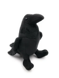 Plüschtier Kuscheltier Stoff Tier Rabe Krähe schwarz stehend 16 cm (Gr. 16)