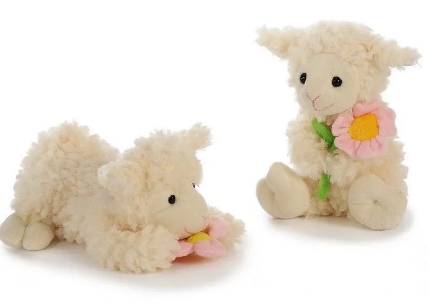 1 Plüschtier Schaf 25cm, Stofftiere Kuscheltiere Bauernhoftiere Schafe Schäfchen Lamm