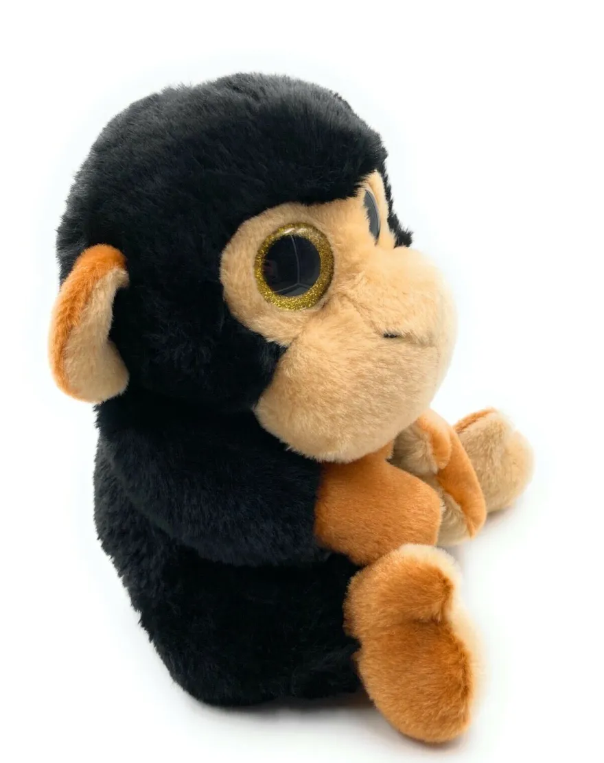 Plüschtier Stofftier Kuscheltier Affe Primaten Schimpanse Länge 24 cm Schwarz