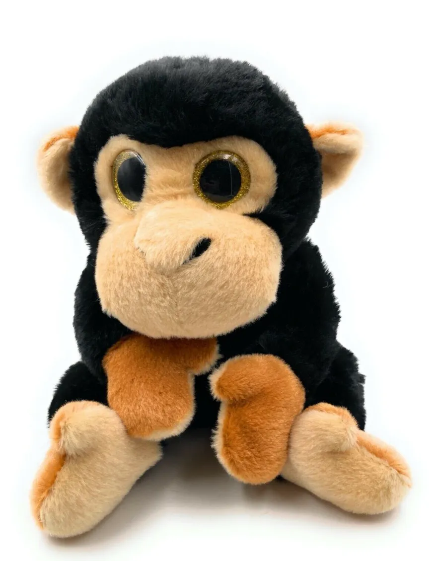 Plüschtier Stofftier Kuscheltier Affe Primaten Schimpanse Länge 24 cm Schwarz