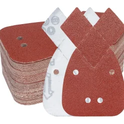PMIQSA 70 Stück Schleifpapier Maus Detail 40 Körnung 93x168mm Klett für Black