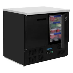 Polar G-Series Doppel Tür Kühlschrank Theke Schwarz 257Ltr