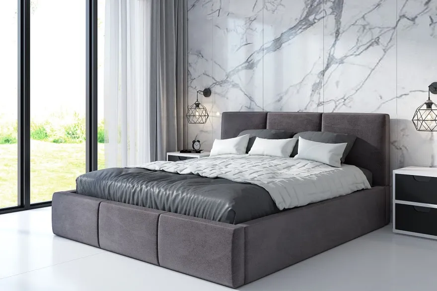 Polsterbett VEROM-OM Bettkasten Lattenrost Stauraumbett Doppelbett Schlafzimmer