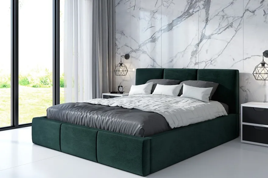 Polsterbett VEROM-OM Bettkasten Lattenrost Stauraumbett Doppelbett Schlafzimmer