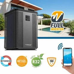 Poolex Silverline Top 20kW Vertical Poolheizung Wärmepumpe 400V