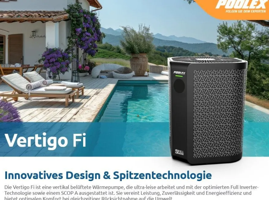 Poolex Vertigo Fi2 Poolheizung Wärmepumpe 7,5kW Vertikal PC-VGO075N2