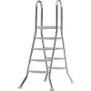 Poolleiter Edelstahlleiter 4 + 4 für Becken bis 1,25m Pooltreppe