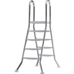 Poolleiter Edelstahlleiter 4 + 4 für Becken bis 1,25m Pooltreppe