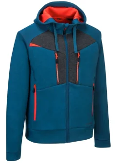 Portwest DX472 Hoodie mit Reißverschluss Strickjacke Gummizug und Kapuze