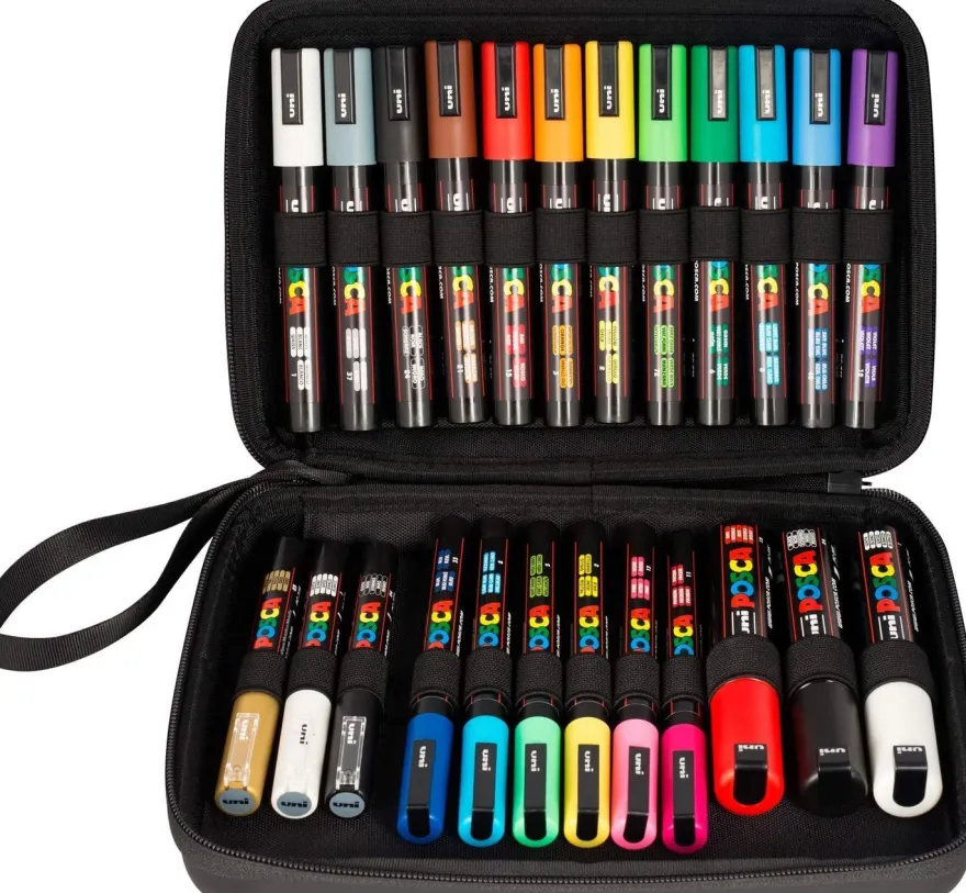 Posca Marker-Set versch. Spitzen und Farben - 24er Koffer