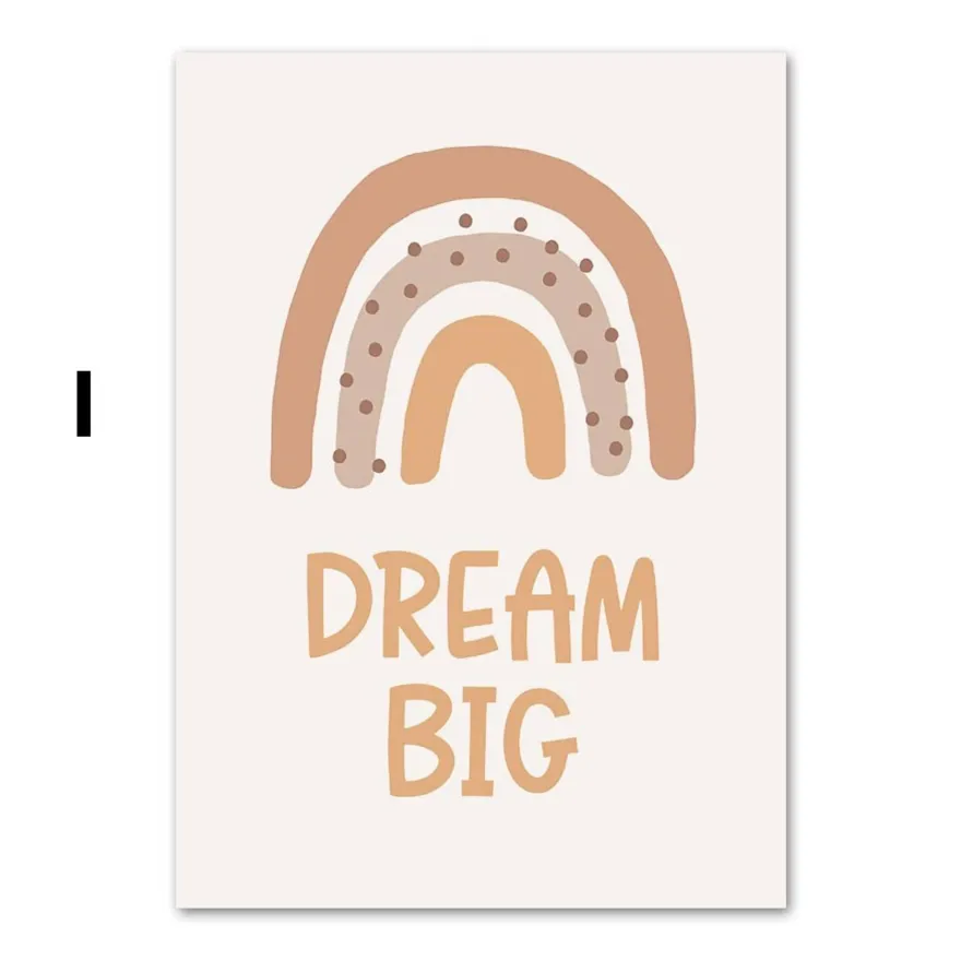 Poster Baby Motive Sonne Liebe Wolke Rakete Regenbogen Erdbeere Träume groß u
