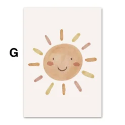 Poster Baby Motive Sonne Liebe Wolke Rakete Regenbogen Erdbeere Träume groß u