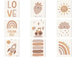 Poster Baby Motive Sonne Liebe Wolke Rakete Regenbogen Erdbeere Träume groß u