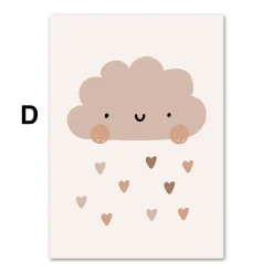 Poster Baby Motive Sonne Liebe Wolke Rakete Regenbogen Erdbeere Träume groß u