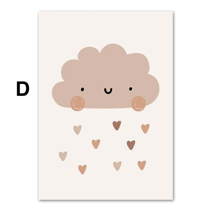 Poster Baby Motive Sonne Liebe Wolke Rakete Regenbogen Erdbeere Träume groß u
