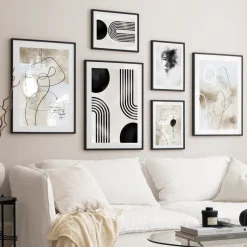 Poster Boho Abstrakt Geometrische Formen · Bilder Wohnzimmer | Wandbilder Sch
