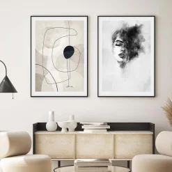 Poster Boho Abstrakt Geometrische Formen · Bilder Wohnzimmer | Wandbilder Sch