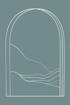 Poster Boho Modern Minimalistisch · Linien Sterne Sonne Bogen Palme Blatt · W