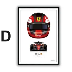 Poster Formel 1 Helme Rennfahrer Gewinner · Deko Print ohne Rahmen