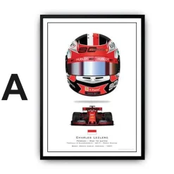 Poster Formel 1 Helme Rennfahrer Gewinner · Deko Print ohne Rahmen
