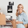 Poster Küchen Bilder 2 Stück Rahmen Kaffee Bar Schwarz Weiß Leinwand Esszimmer