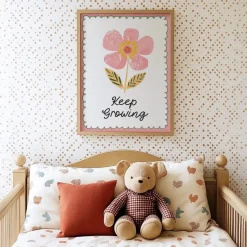 Poster Kinderzimmer Blume · Keep Growing Spruch · Liebevolle Deko mit Botscha