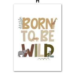 Poster Kinderzimmer Dschungel Tiere · Name Personalisiert · Kinderzimmer Bild
