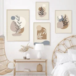 Poster Pflanzen im Blumentopf im Boho Stil als Deko Print ohne Rahmen