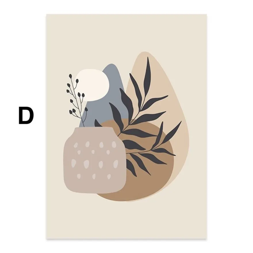 Poster Pflanzen im Blumentopf im Boho Stil als Deko Print ohne Rahmen