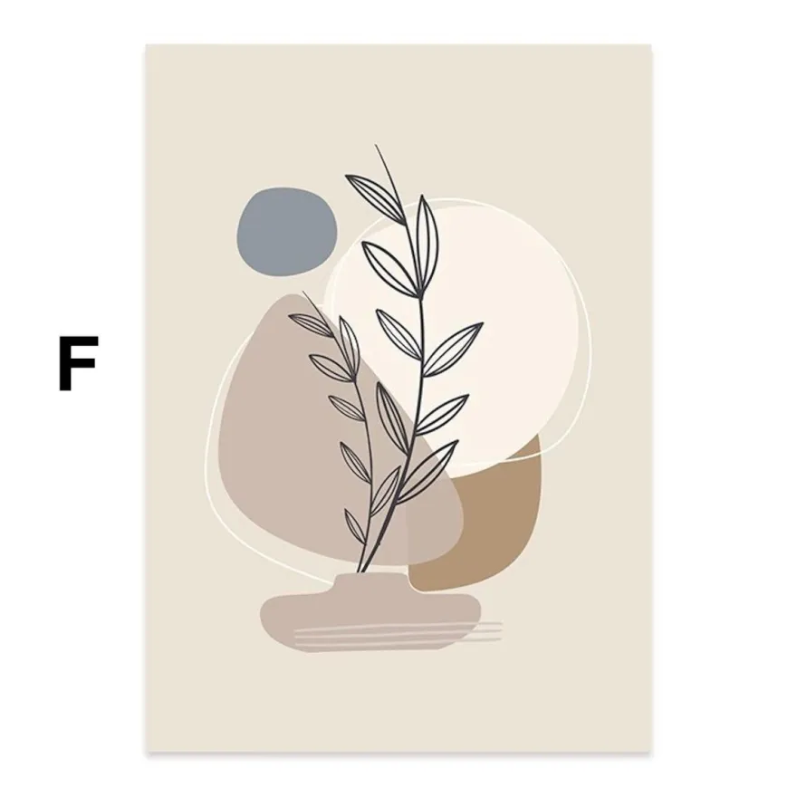 Poster Pflanzen im Blumentopf im Boho Stil als Deko Print ohne Rahmen