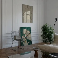 Poster Wandbilder Wohnzimmer · Abstrakte Kunst Hände Spielkarten · Bilder ohn