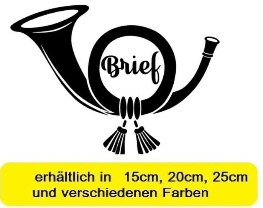 Postkasten Aufkleber Posthorn Aufkleber Brief Briefkasten Aufkleber 208/9/1
