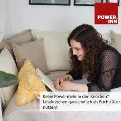 POWER INN® Leseknochen | Bestickt | Rosa