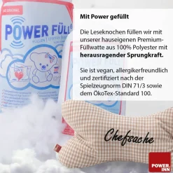 POWER INN® Leseknochen | Bestickt | Rosa