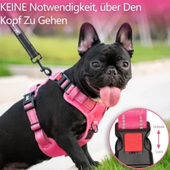 PoyPet Hundegeschirr ohne Zug, reflektierend, weich gepolstert, mit