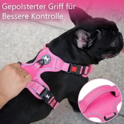 PoyPet Hundegeschirr ohne Zug, reflektierend, weich gepolstert, mit