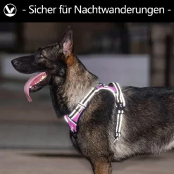 PoyPet Kein Pull Hundegeschirr mit Griff, Rosa, Größe L - Ideal für Training