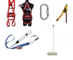 Premium Kletter Set Baumpflege Dach Auffanggurt inkl Seil 10m Seilbremse Falldämpfer
