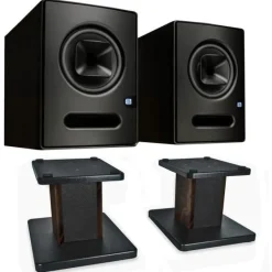 Presonus Studio-Monitor Sceptre S8 1 Paar mit Boxenständer Walnuss