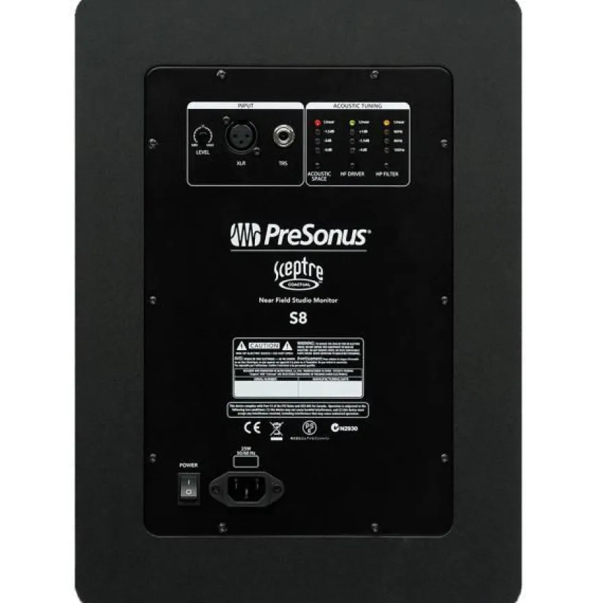 Presonus Studio-Monitor Sceptre S8 1 Paar mit Boxenständer Walnuss