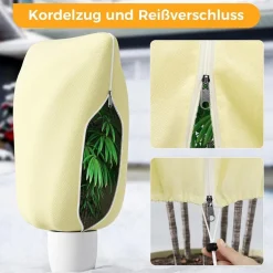 Priksia Pflanzenschutzhaube 2 Stück, Winterschutz für Pflanzen, Frostschutz mit