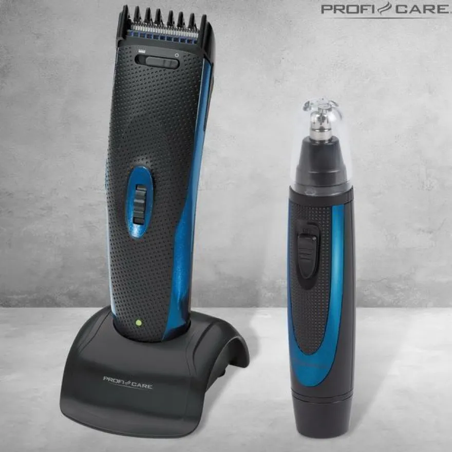 ProfiCare Haar-/Bartschneider + Nasentrimmer PC-HSM/R 3052 schwarz-blau