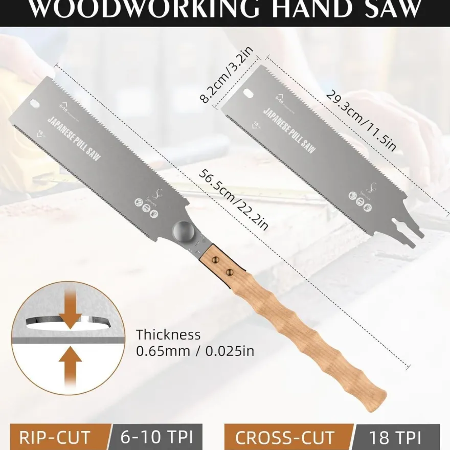 Profi Ryoba Japansäge 233mm SK5 Karbonstahl Holzsäge 6-10/18 ZpZ
